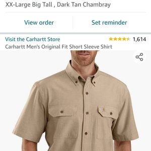 Carhartt Men's original fit short sleeve shirt